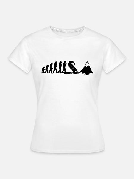 mountainbike evolution - Frauen T-Shirt - Weiß