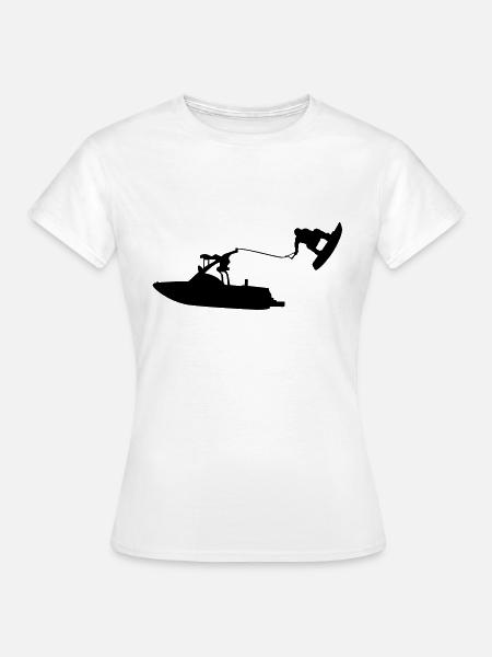 wakeboat_1 - Frauen T-Shirt - Weiß