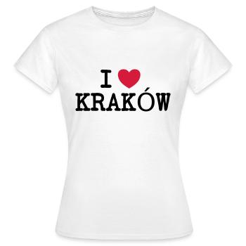 Ich liebe KRAKAU Krakau Polen - Frauen T-Shirt - Weiß - Vorne - AI Model Female 172 dark (172cm)