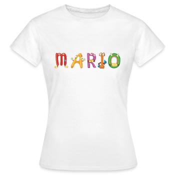 Mario - Frauen T-Shirt - Weiß - Vorne - AI Model Female 172 dark (172cm)