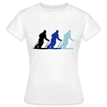 skiing - Frauen T-Shirt - Weiß - Vorne - AI Model Female 172 dark (172cm)