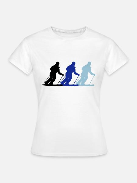 skiing - Frauen T-Shirt - Weiß