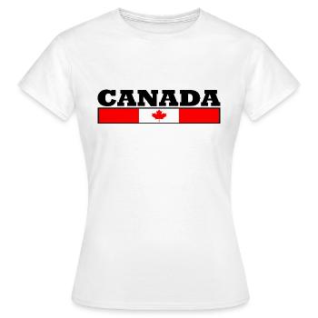 Drapeau du Canada - T-shirt Femme - blanc - Devant - AI Model Female 172 dark (172cm)