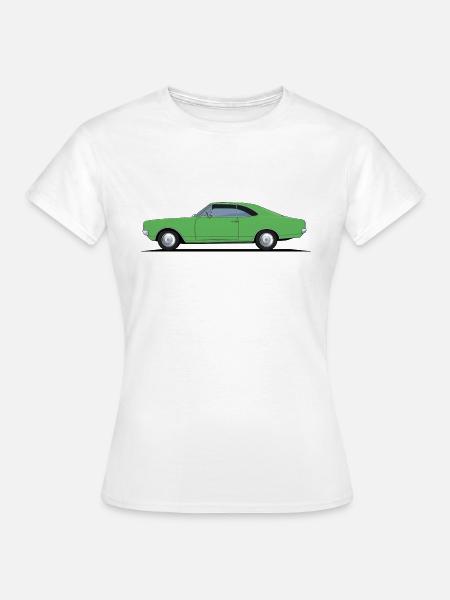 Auto Oldtimer Rekord C Coupe grün - Frauen T-Shirt - Weiß