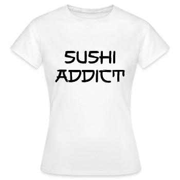 Sushi Addict - Frauen T-Shirt - Weiß - Vorne - AI Model Female 172 dark (172cm)