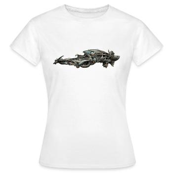 Alien spaceship - Women's T-Shirt - white - Front - AI Model Female 172 dark (172cm)