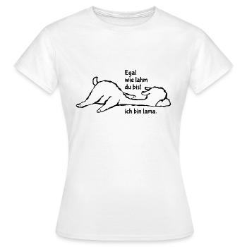 Egal wie lahm du bist ich bin lama - Wortspiel - Frauen T-Shirt - Weiß - Vorne - AI Model Female 172 dark (172cm)