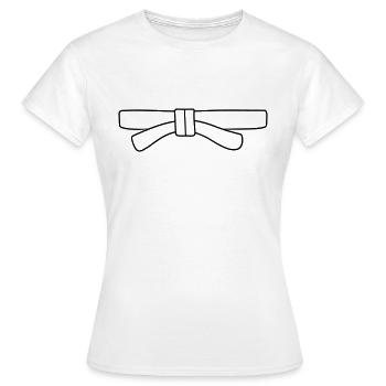 ceinture - T-shirt Femme - blanc - Devant - AI Model Female 172 dark (172cm)