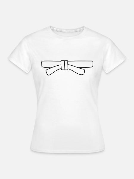Gürtel - Frauen T-Shirt - Weiß