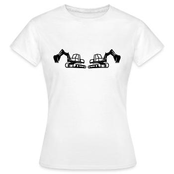 bagger 2 - Frauen T-Shirt - Weiß - Vorne - AI Model Female 172 dark (172cm)