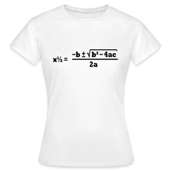 formule quadratique - T-shirt Femme - blanc - Devant - AI Model Female 172 dark (172cm)