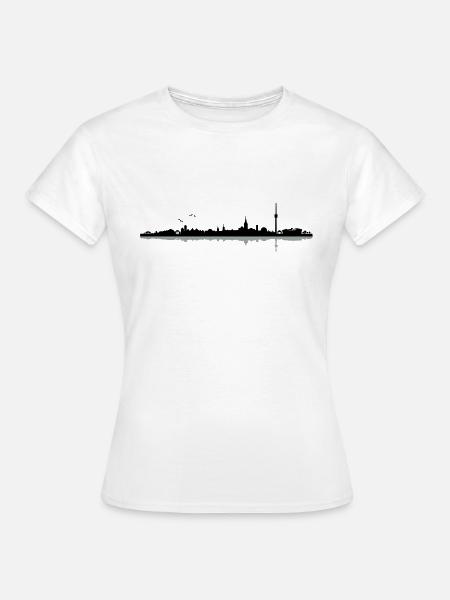 Stuttgart Skyline - Frauen T-Shirt - Weiß