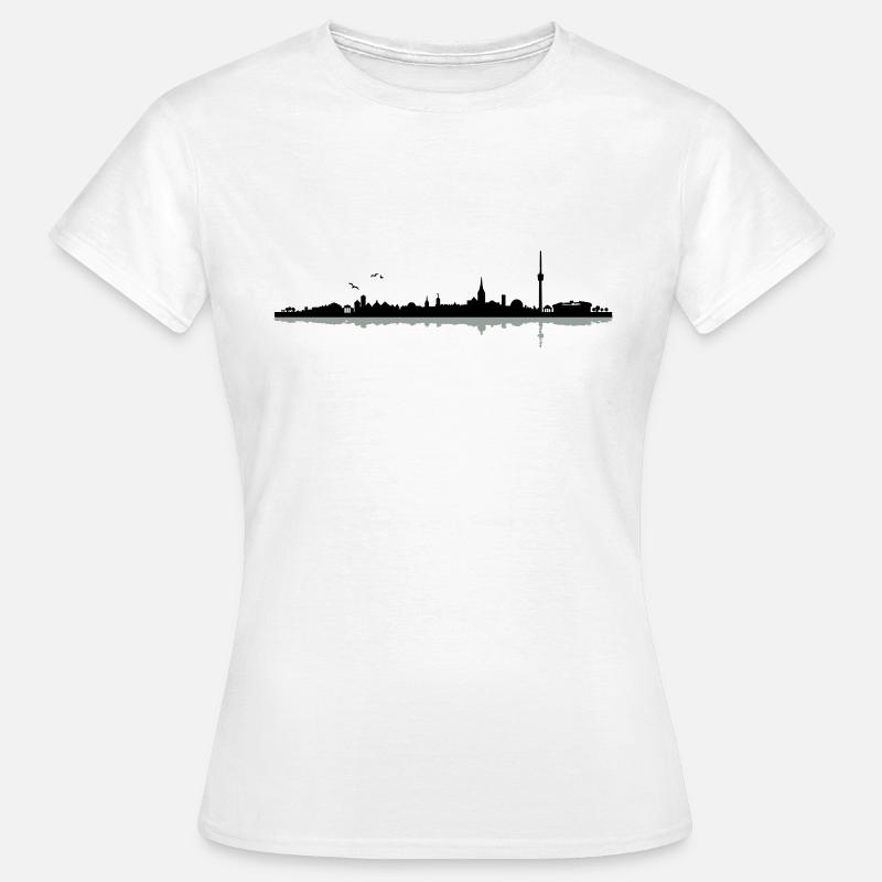 Stuttgart Skyline - Frauen T-Shirt - Weiß