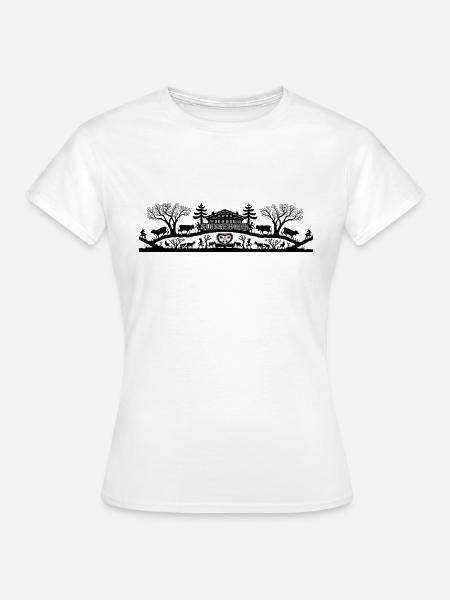 Scherenschnitt - Frauen T-Shirt - Weiß