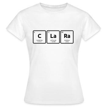 Periodic Table of Elements - Black Clara - Women's T-Shirt - white - Front - AI Model Female 172 dark (172cm)