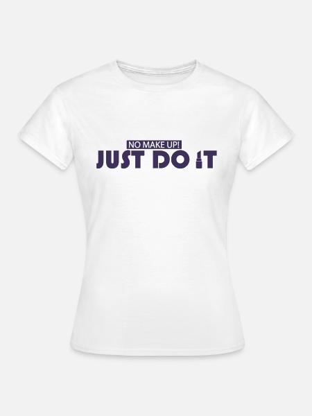 Kein Make-up, nur Lippenstift - Frauen T-Shirt - Weiß