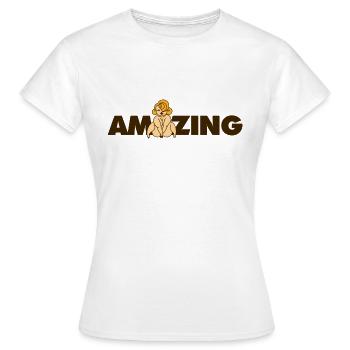 curvy amazing - Women's T-Shirt - white - Front - AI Model Female 172 dark (172cm)