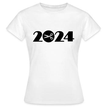 Tailleur 2024, Fait à la main 2024 - T-shirt Femme - blanc - Devant - AI Model Female 172 dark (172cm)