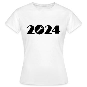 Builder 2024, renovation 2024 - Women's T-Shirt - white - Front - AI Model Female 172 dark (172cm)