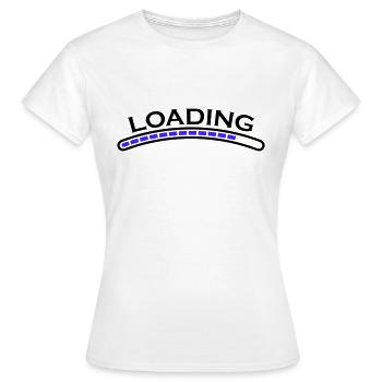 loading bar - Women's T-Shirt - white - Front - AI Model Female 172 dark (172cm)