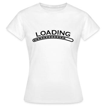 loading bar - Women's T-Shirt - white - Front - AI Model Female 172 dark (172cm)