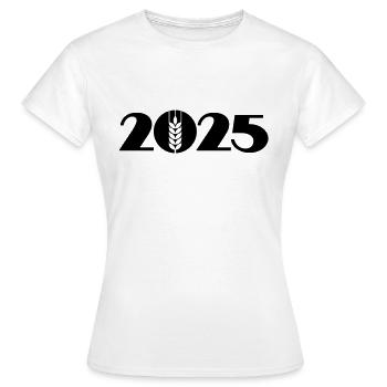 Blé 2025, Récolte 2025, Agriculteur 2025 - T-shirt Femme - blanc - Devant - AI Model Female 172 dark (172cm)
