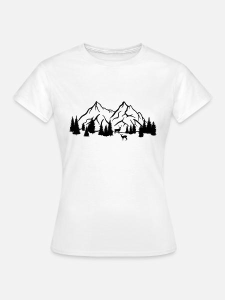 Wildtiere im Wald - Frauen T-Shirt - Weiß