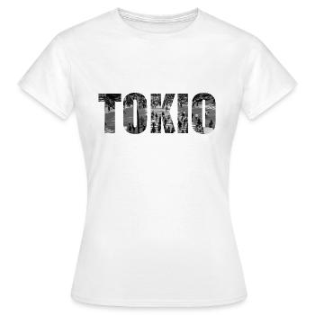 TOKIO - Frauen T-Shirt - Weiß - Vorne - AI Model Female 172 dark (172cm)