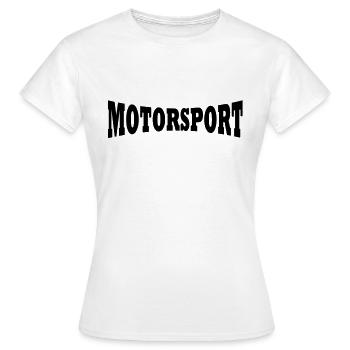 Motorsport Schriftzug - Frauen T-Shirt - Weiß - Vorne - AI Model Female 172 dark (172cm)
