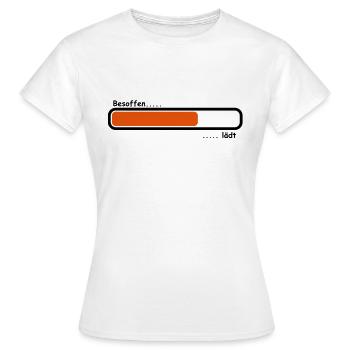 besoffen - Frauen T-Shirt - Weiß - Vorne - AI Model Female 172 dark (172cm)