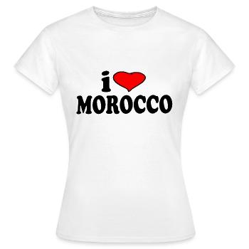 Maroc - J’aime le Maroc - T-shirt Femme - blanc - Devant - AI Model Female 172 dark (172cm)