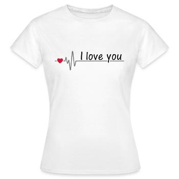 I love you love you love you girlfriend boyfriend - Women's T-Shirt - white - Front - AI Model Female 172 dark (172cm)