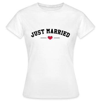 Frisch verheiratet - Frauen T-Shirt - Weiß - Vorne - AI Model Female 172 dark (172cm)