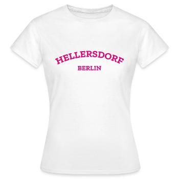 Berlin - Hellersdorf - Berlinerin - Berliner Bär - Frauen T-Shirt - Weiß - Vorne - AI Model Female 172 dark (172cm)