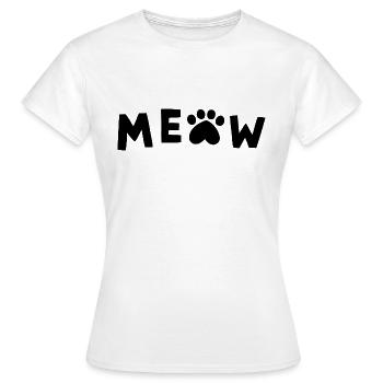 Miau - Frauen T-Shirt - Weiß - Vorne - AI Model Female 172 dark (172cm)