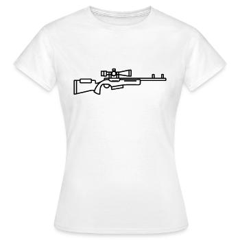 Sniper Shotgun - Women's T-Shirt - white - Front - AI Model Female 172 dark (172cm)