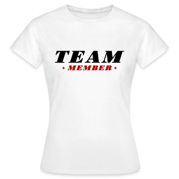 Team Mitglied - Frauen T-Shirt - Weiß - Vorne - AI Model Female 172 dark (172cm)