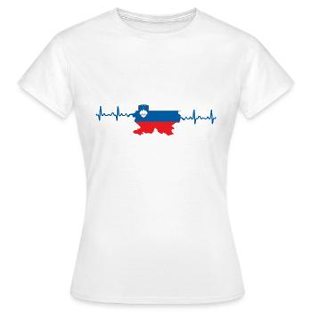 Slovenia - Women's T-Shirt - white - Front - AI Model Female 172 dark (172cm)