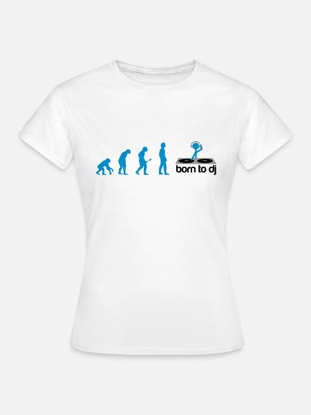 DJ Evolution - Born to DJ - Frauen T-Shirt - Weiß