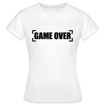 Game Over - Frauen T-Shirt - Weiß - Vorne - AI Model Female 172 dark (172cm)