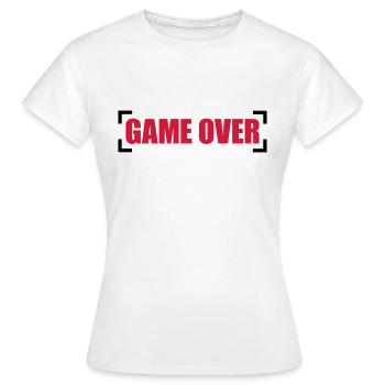 Game Over - Frauen T-Shirt - Weiß - Vorne - AI Model Female 172 dark (172cm)