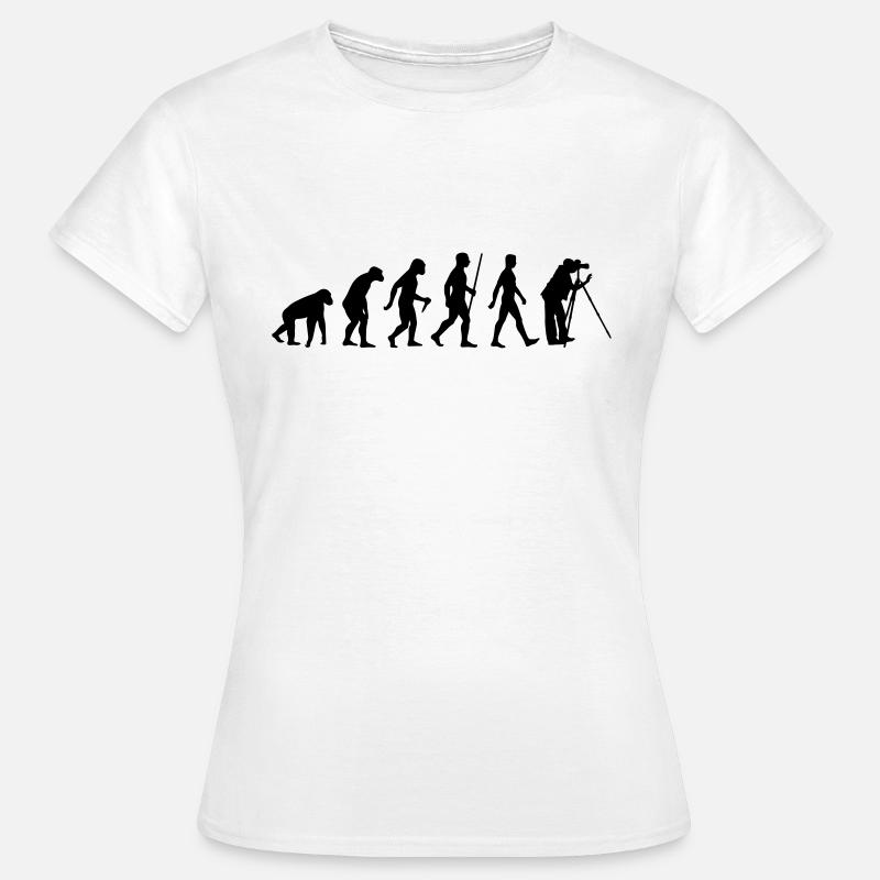 Evolution Fotograf - Frauen T-Shirt - Weiß