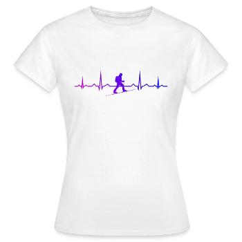 Men's Women Ski Touring Ski Tour Skiing Tour - Women's T-Shirt - white - Front - AI Model Female 172 dark (172cm)