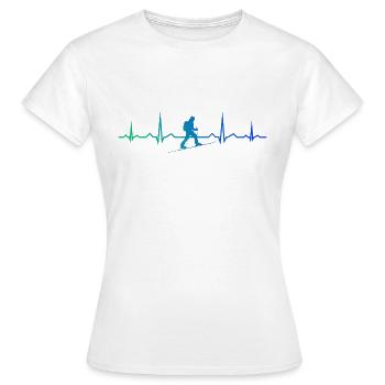 Ski Men Skiing Tour Women Ski Tour Ski Tour - Women's T-Shirt - white - Front - AI Model Female 172 dark (172cm)