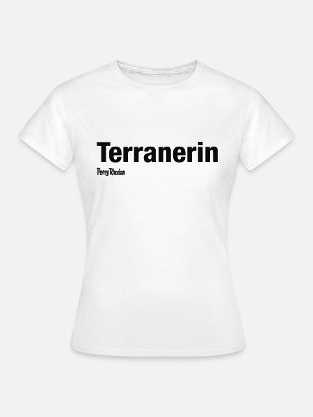 Terranerin schwarz - Frauen T-Shirt - Weiß
