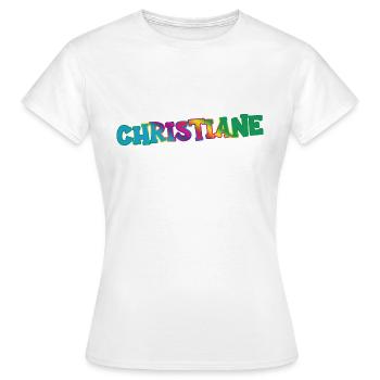 Christiane - Women's T-Shirt - white - Front - AI Model Female 172 dark (172cm)