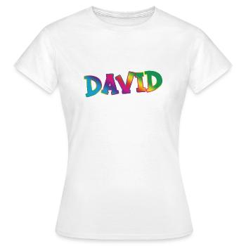 David - Frauen T-Shirt - Weiß - Vorne - AI Model Female 172 dark (172cm)