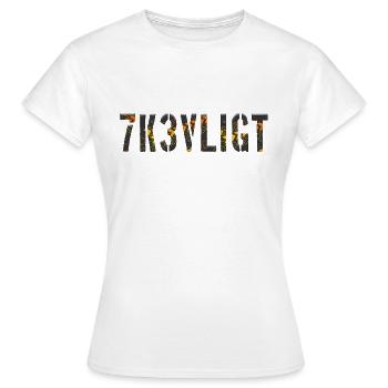 sms chat sprache befestigungen englisch drei 3 drei - Frauen T-Shirt - Weiß - Vorne - AI Model Female 172 dark (172cm)