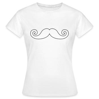 Moustache - Frauen T-Shirt - Weiß - Vorne - AI Model Female 172 dark (172cm)