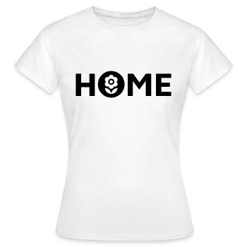 Maison fleurie, abri de jardin - T-shirt Femme - blanc - Devant - AI Model Female 172 dark (172cm)